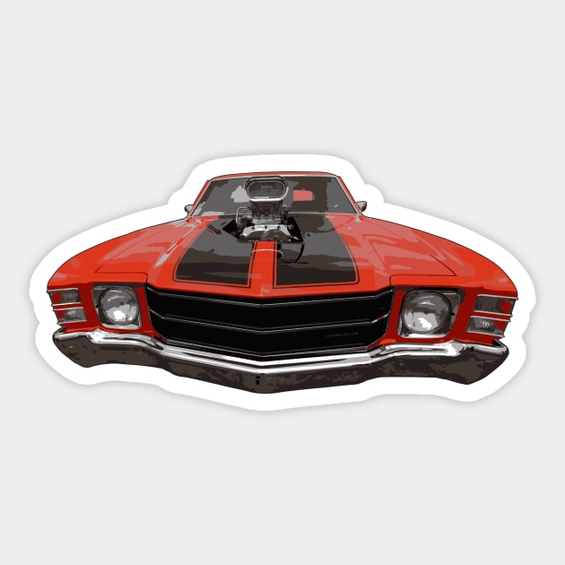 Blown Chevelle Sticker by JonnyFivePhoto